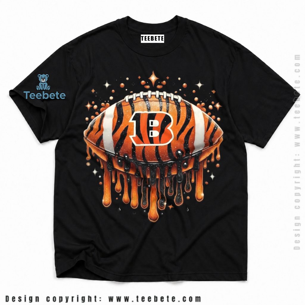 Cincinnati Bengals Football Glitter Drip Shirt