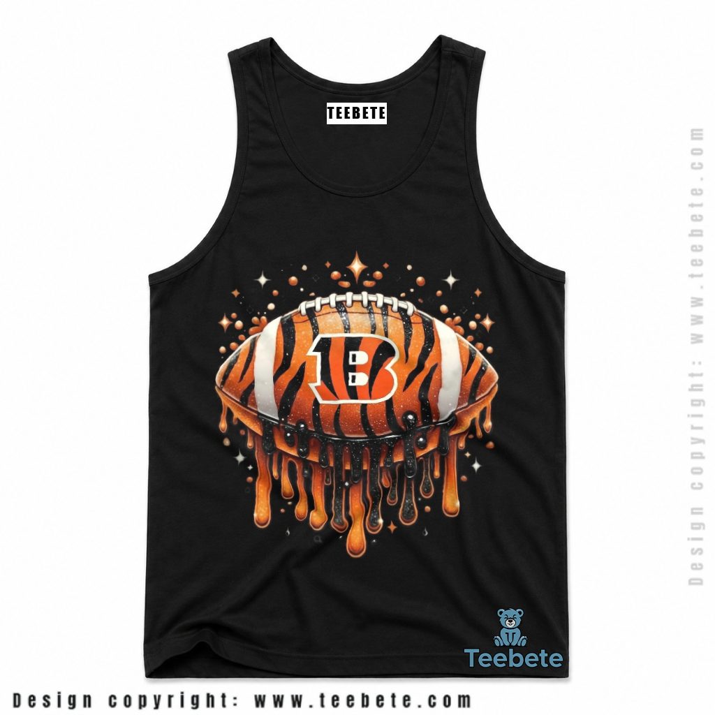 Cincinnati Bengals Football Glitter Drip Tanktop Cincinnati Bengals Football Glitter Drip Tanktop