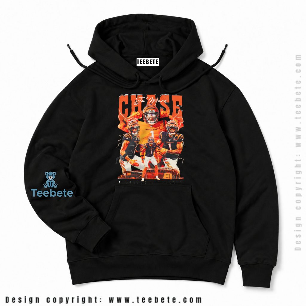Cincinnati Bengals Ja'Marr Chase Lightning Hoodie Cincinnati Bengals Ja'Marr Chase Lightning Hoodie