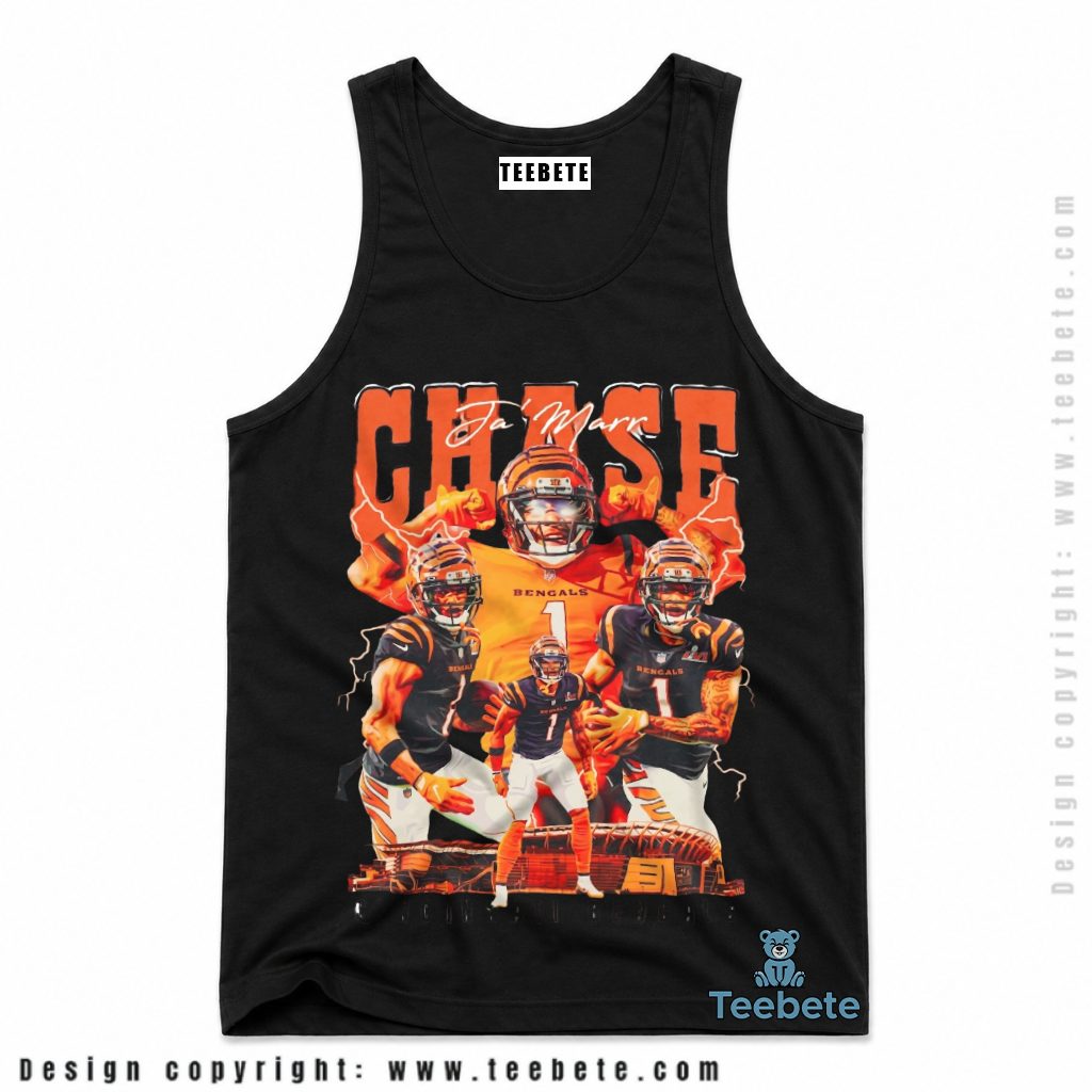 Cincinnati Bengals Ja'Marr Chase Lightning Tanktop Cincinnati Bengals Ja'Marr Chase Lightning Tanktop