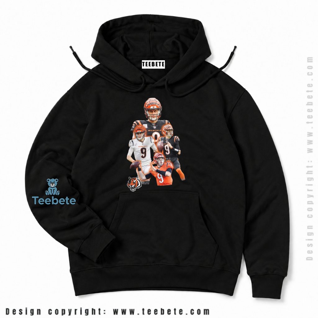 Cincinnati Bengals Joe Burrow Photo Collage Hoodie Cincinnati Bengals Joe Burrow Photo Collage Hoodie