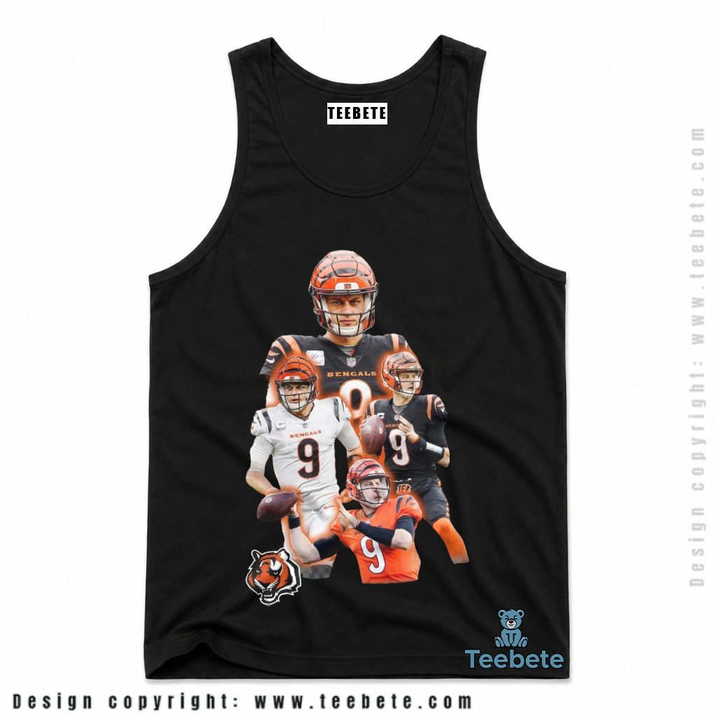 Cincinnati Bengals Joe Burrow Photo Collage Tanktop Cincinnati Bengals Joe Burrow Photo Collage Tanktop