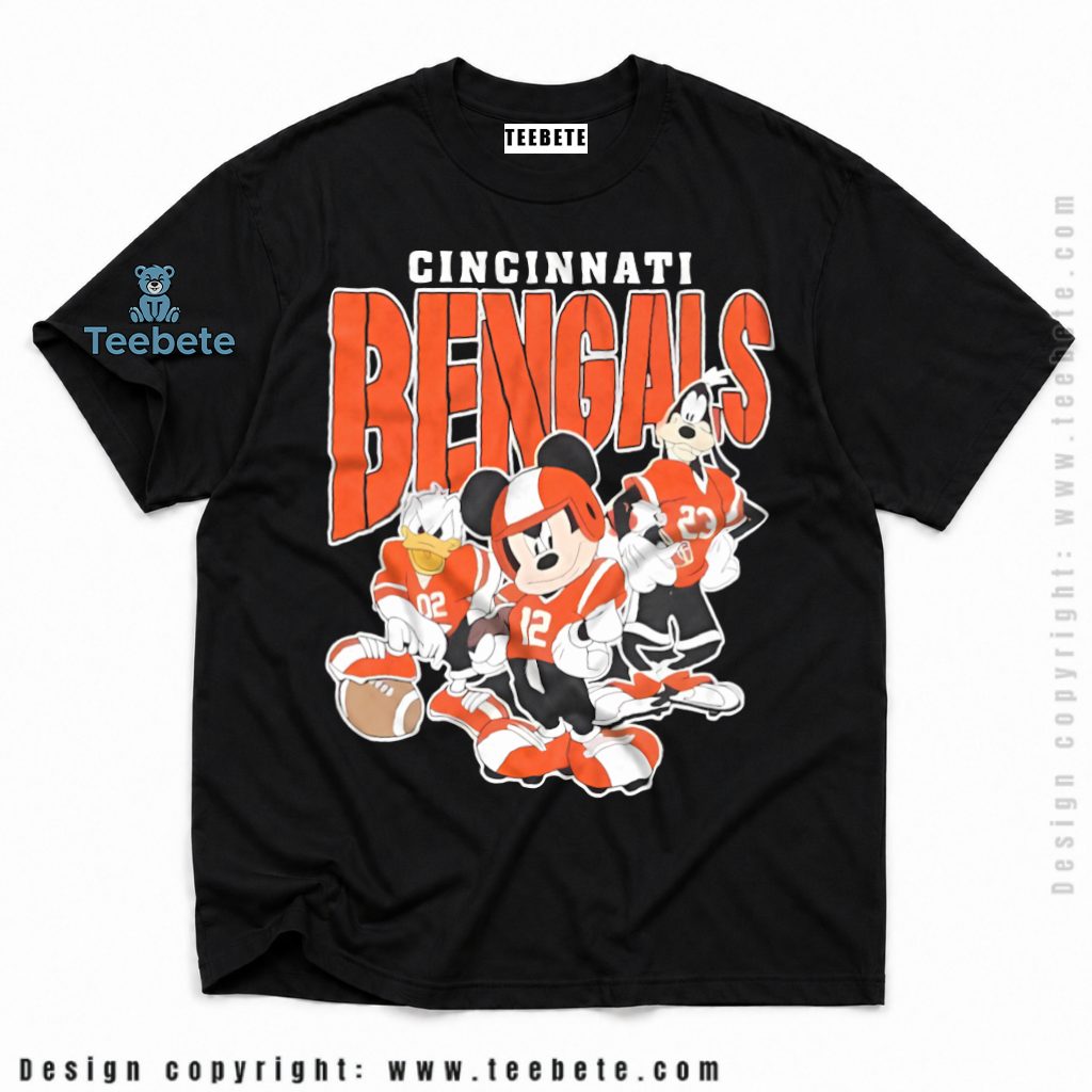 Cincinnati Bengals Mickey Goofy And Donald Shirt