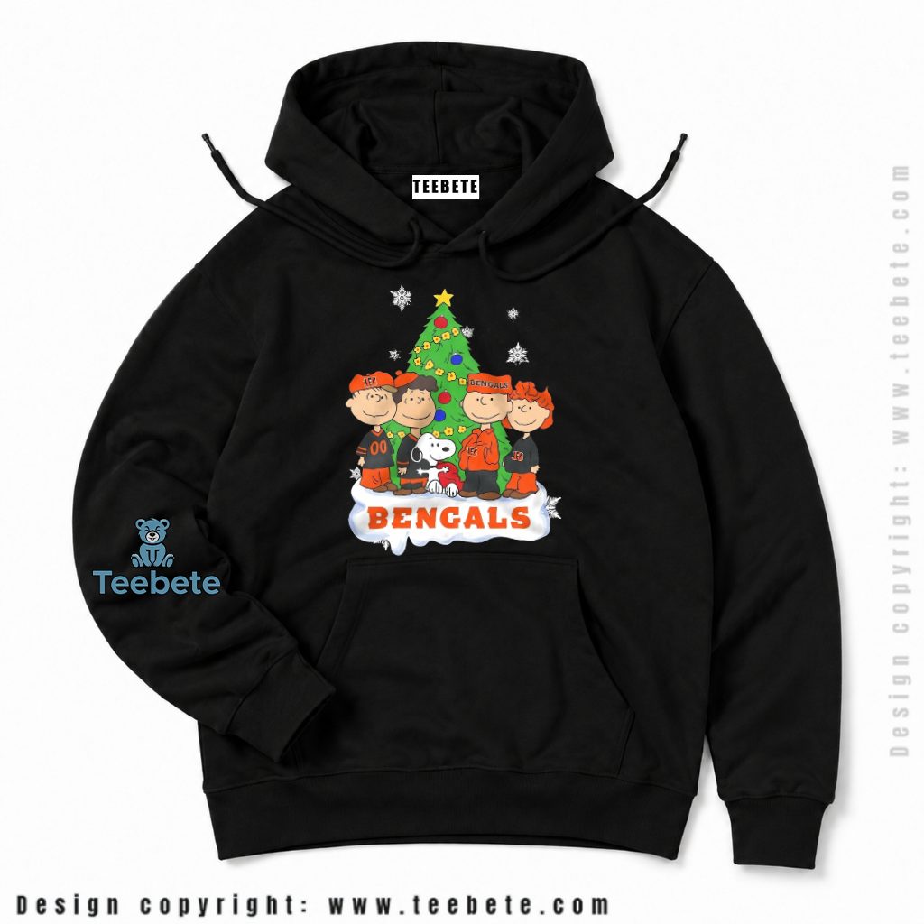 Cincinnati Bengals Peanuts Christmas Tree Hoodie Cincinnati Bengals Peanuts Christmas Tree Hoodie