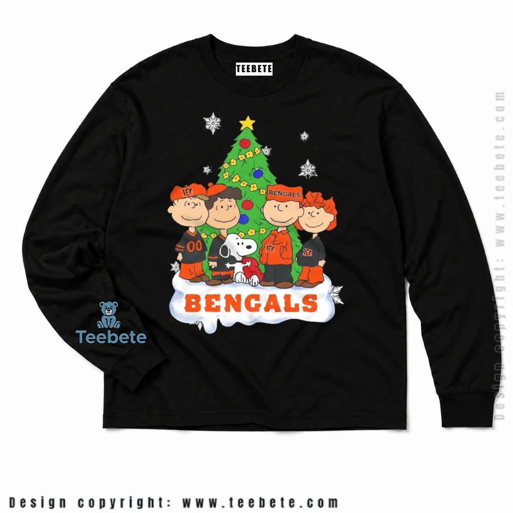 Cincinnati Bengals Peanuts Christmas Tree Long Sleeve Cincinnati Bengals Peanuts Christmas Tree Long Sleeve