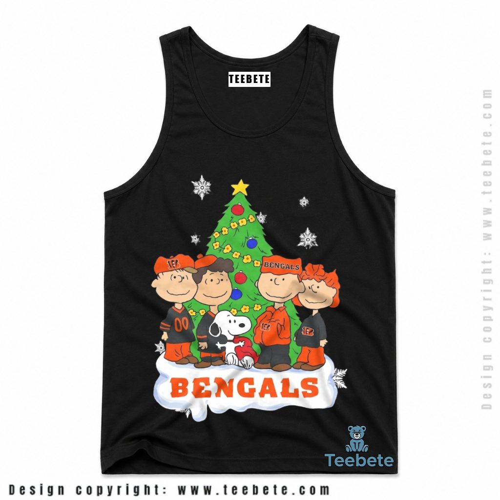 Cincinnati Bengals Peanuts Christmas Tree Tanktop Cincinnati Bengals Peanuts Christmas Tree Tanktop