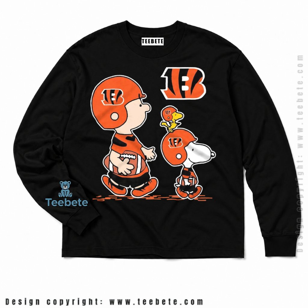 Cincinnati Bengals Peanuts Football Squad Long Sleeve Cincinnati Bengals Peanuts Football Squad Long Sleeve