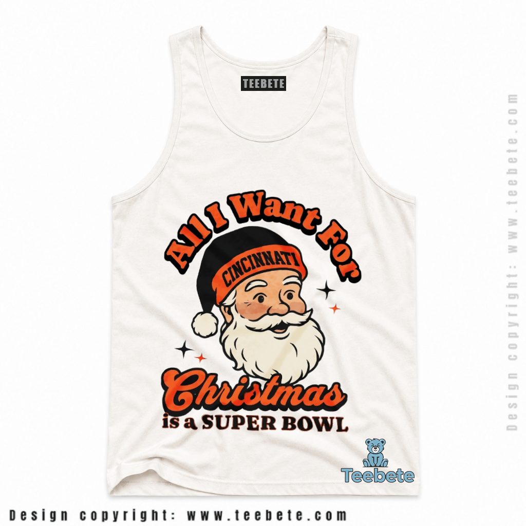 Cincinnati Bengals Santa Super Bowl Christmas Tanktop Cincinnati Bengals Santa Super Bowl Christmas Tanktop