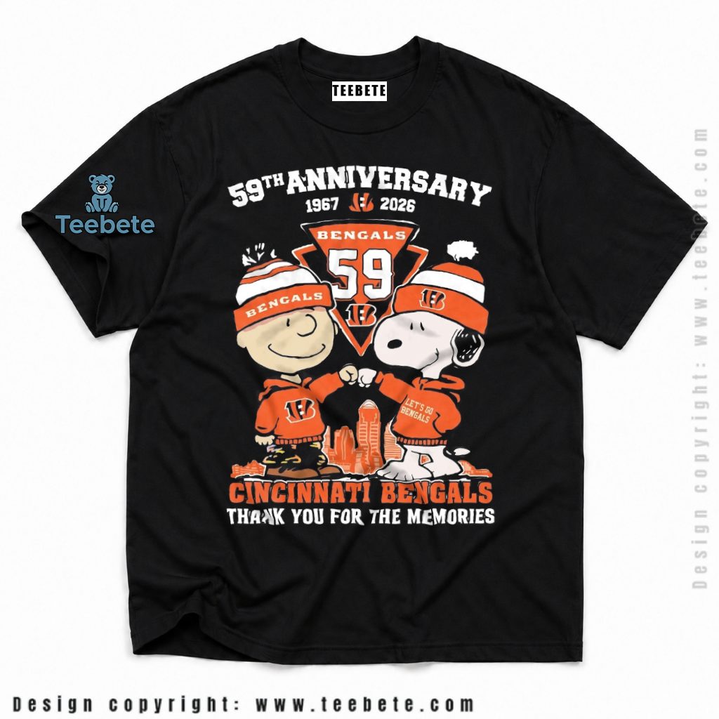 Cincinnati Bengals Snoopy 59th Anniversary Shirt