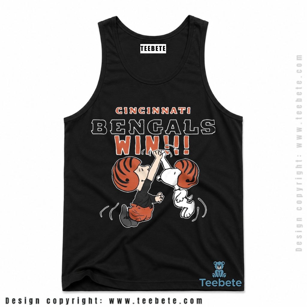 Cincinnati Bengals Snoopy Win Dance Tanktop Cincinnati Bengals Snoopy Win Dance Tanktop