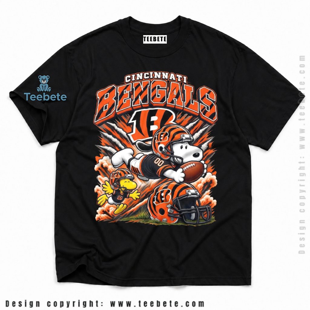Cincinnati Bengals Snoopy Woodstock Touchdown Dive Shirt