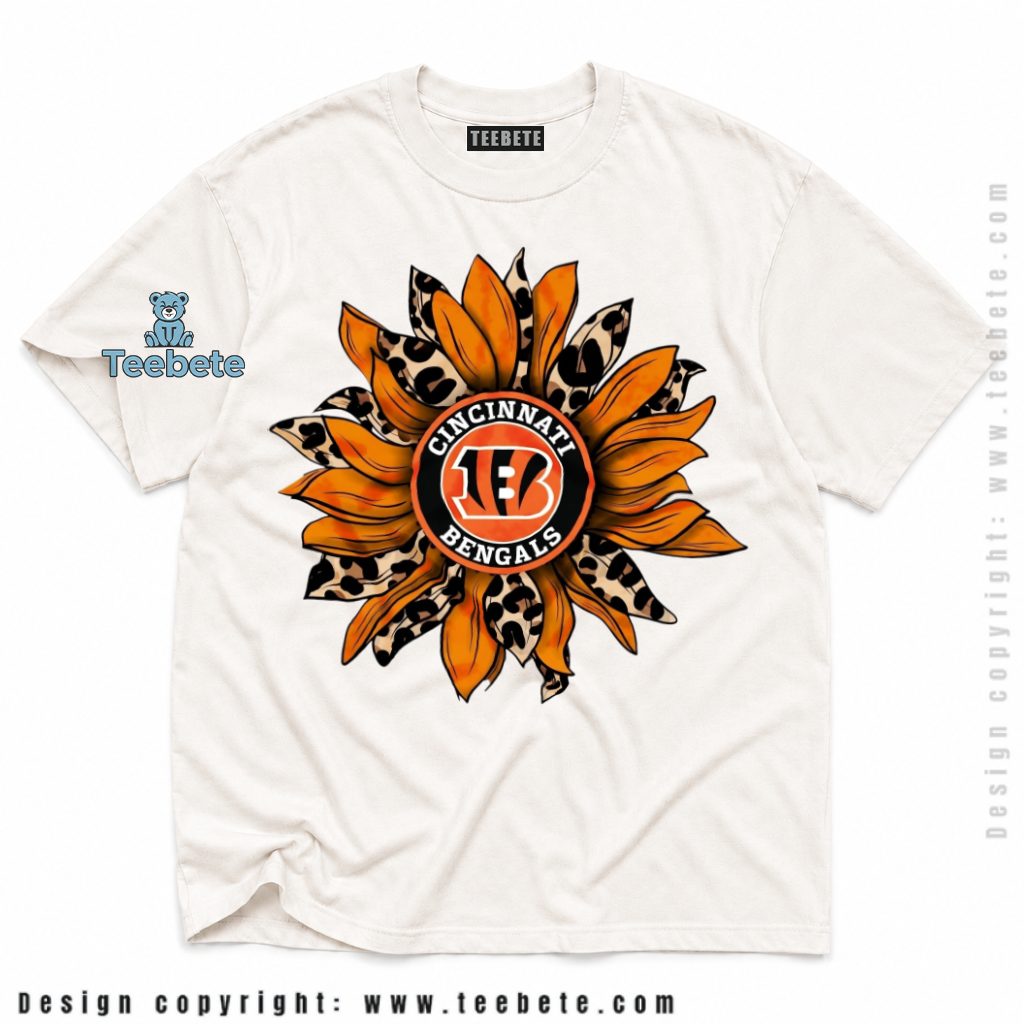 Cincinnati Bengals Sunflower Leopard Logo Shirt