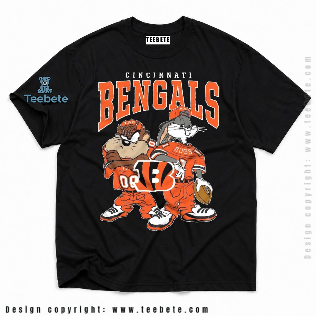 Cincinnati Bengals Taz And Bugs Bunny Football Shirt