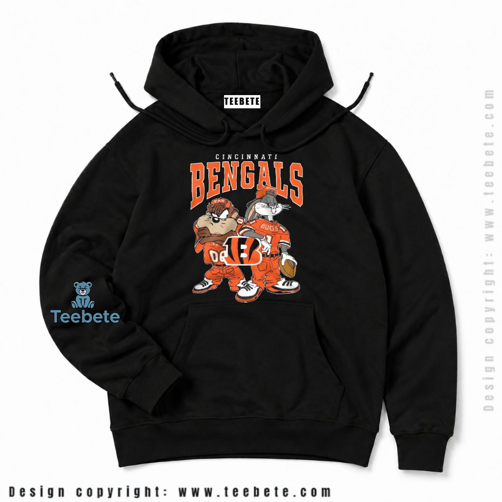 Cincinnati Bengals Taz And Bugs Bunny Football Hoodie Cincinnati Bengals Taz And Bugs Bunny Football Hoodie