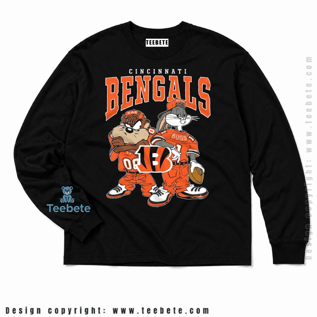 Cincinnati Bengals Taz And Bugs Bunny Football Long Sleeve Cincinnati Bengals Taz And Bugs Bunny Football Long Sleeve