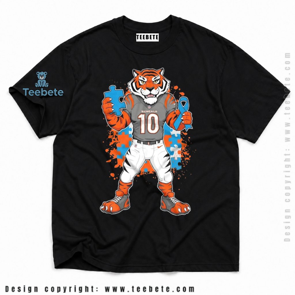 Cincinnati Bengals Tiger Autism Awareness Shirt