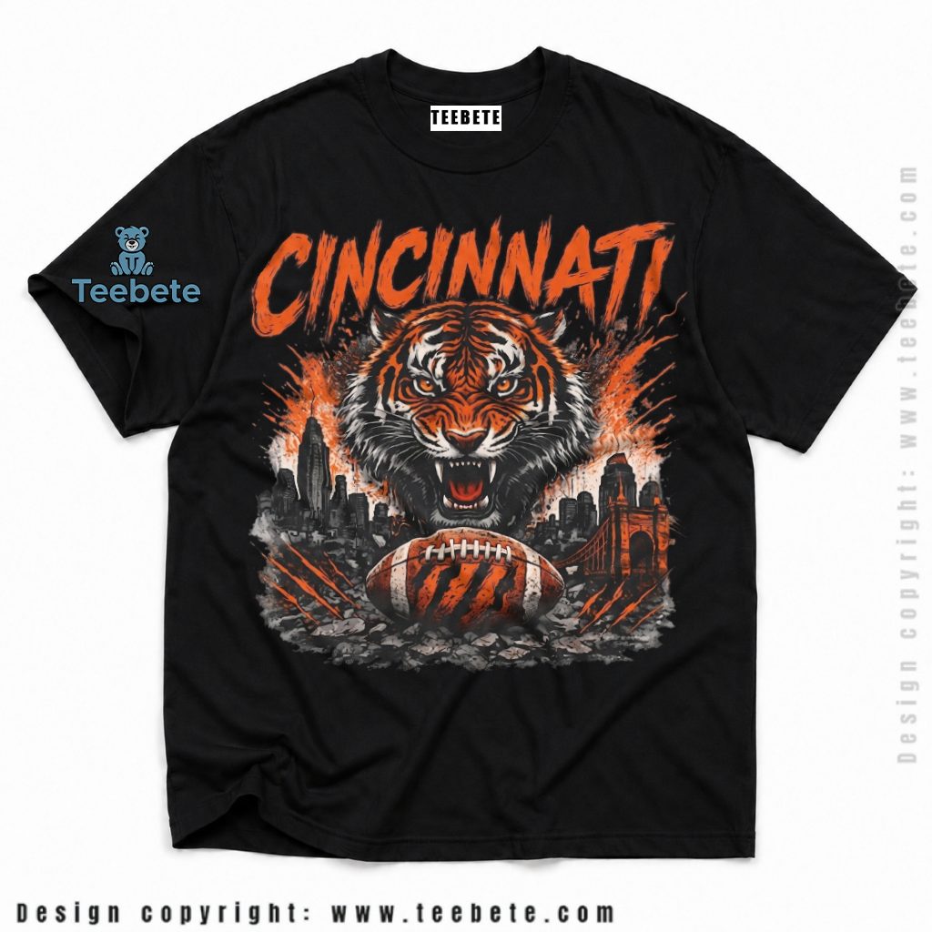 Cincinnati Bengals Tiger Skyline Roar Shirt