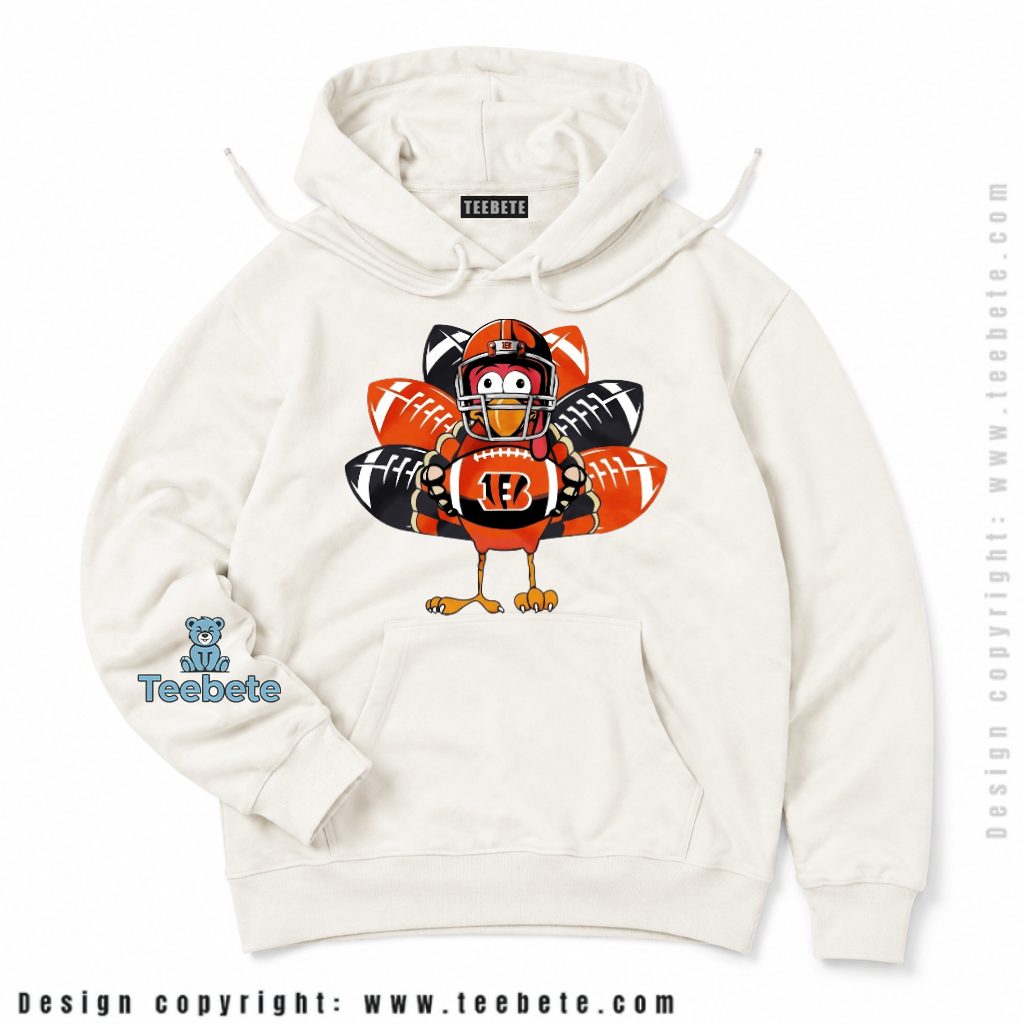 Cincinnati Bengals Turkey Thanksgiving Football Hoodie Cincinnati Bengals Turkey Thanksgiving Football Hoodie