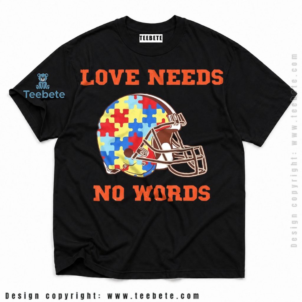 Cleveland Browns Autism Puzzle Helmet Shirt