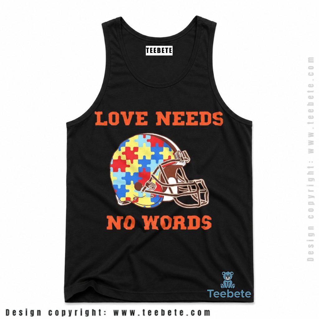 Cleveland Browns Autism Puzzle Helmet Tanktop Cleveland Browns Autism Puzzle Helmet Tanktop