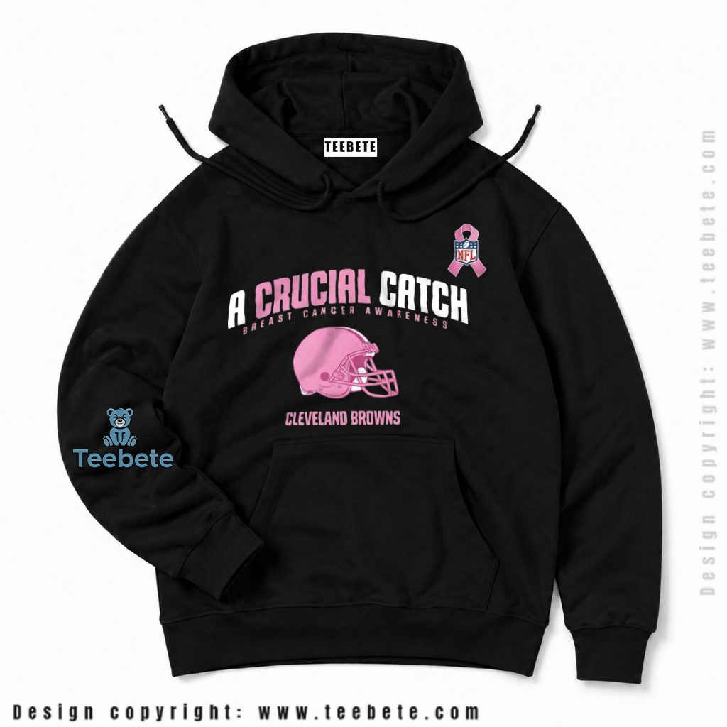 Cleveland Browns Crucial Catch Pink Helmet Hoodie Cleveland Browns Crucial Catch Pink Helmet Hoodie