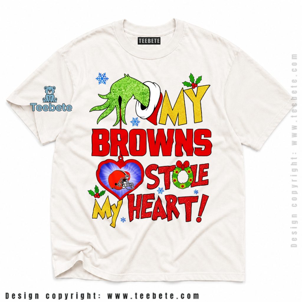 Cleveland Browns Grinch Stole My Heart Shirt