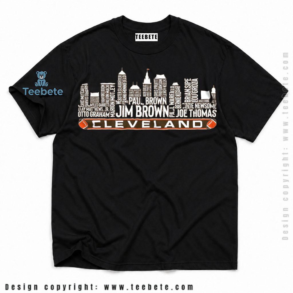 Cleveland Browns Legends Skyline Player Names Shirt