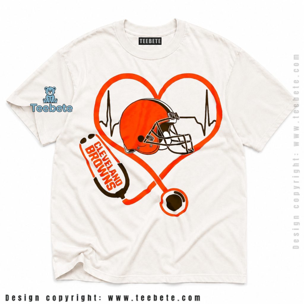 Cleveland Browns Nurse Heartbeat Helmet Shirt