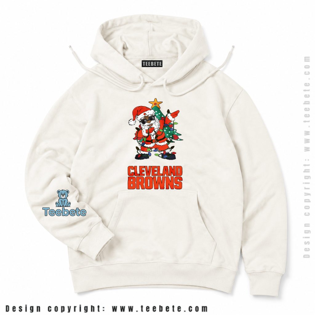 Cleveland Browns Santa Christmas Lights Hoodie Cleveland Browns Santa Christmas Lights Hoodie