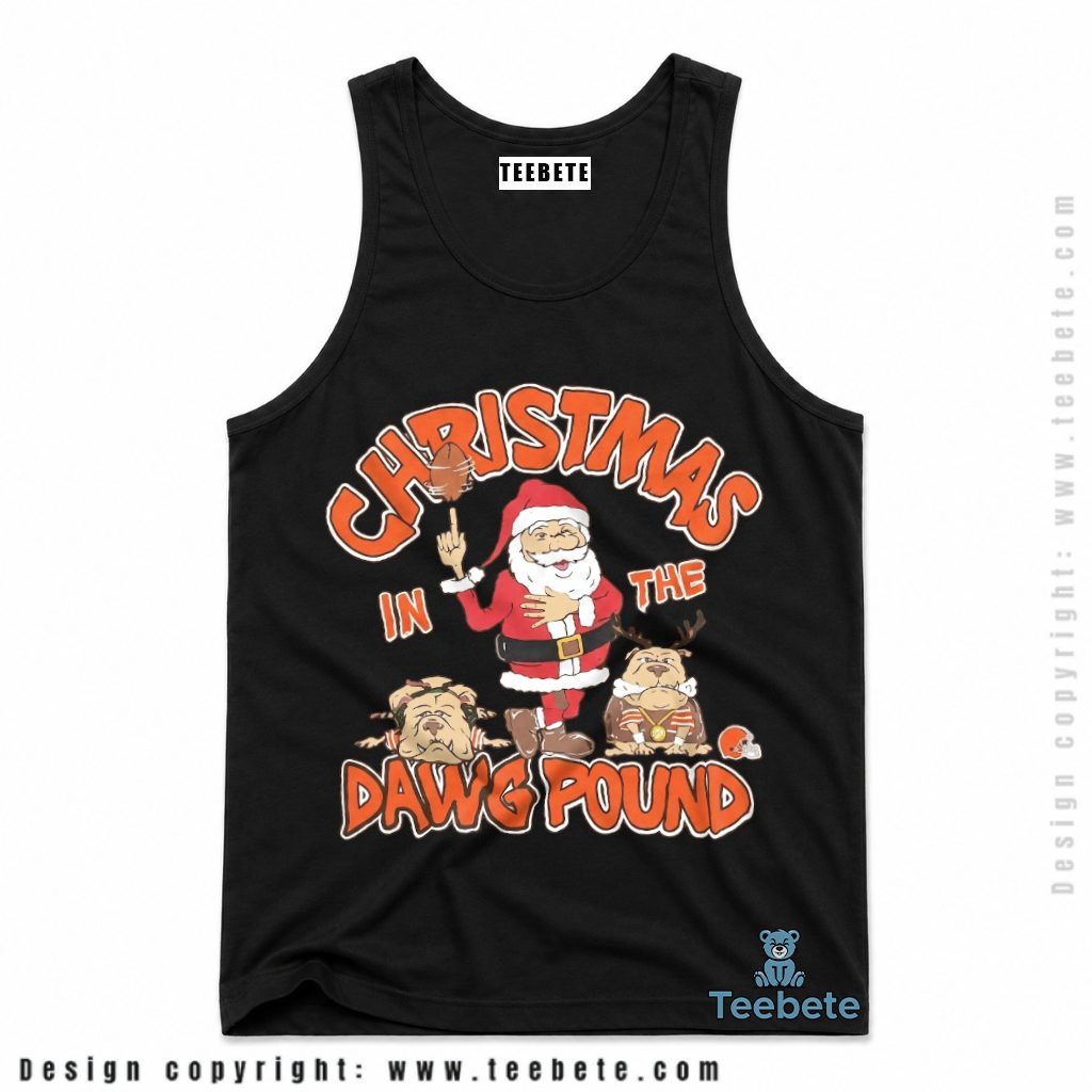 Cleveland Browns Santa Dawg Pound Tanktop Cleveland Browns Santa Dawg Pound Tanktop