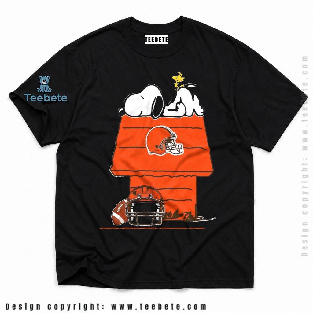 Cleveland Browns Snoopy And Woodstock Doghouse Shirt