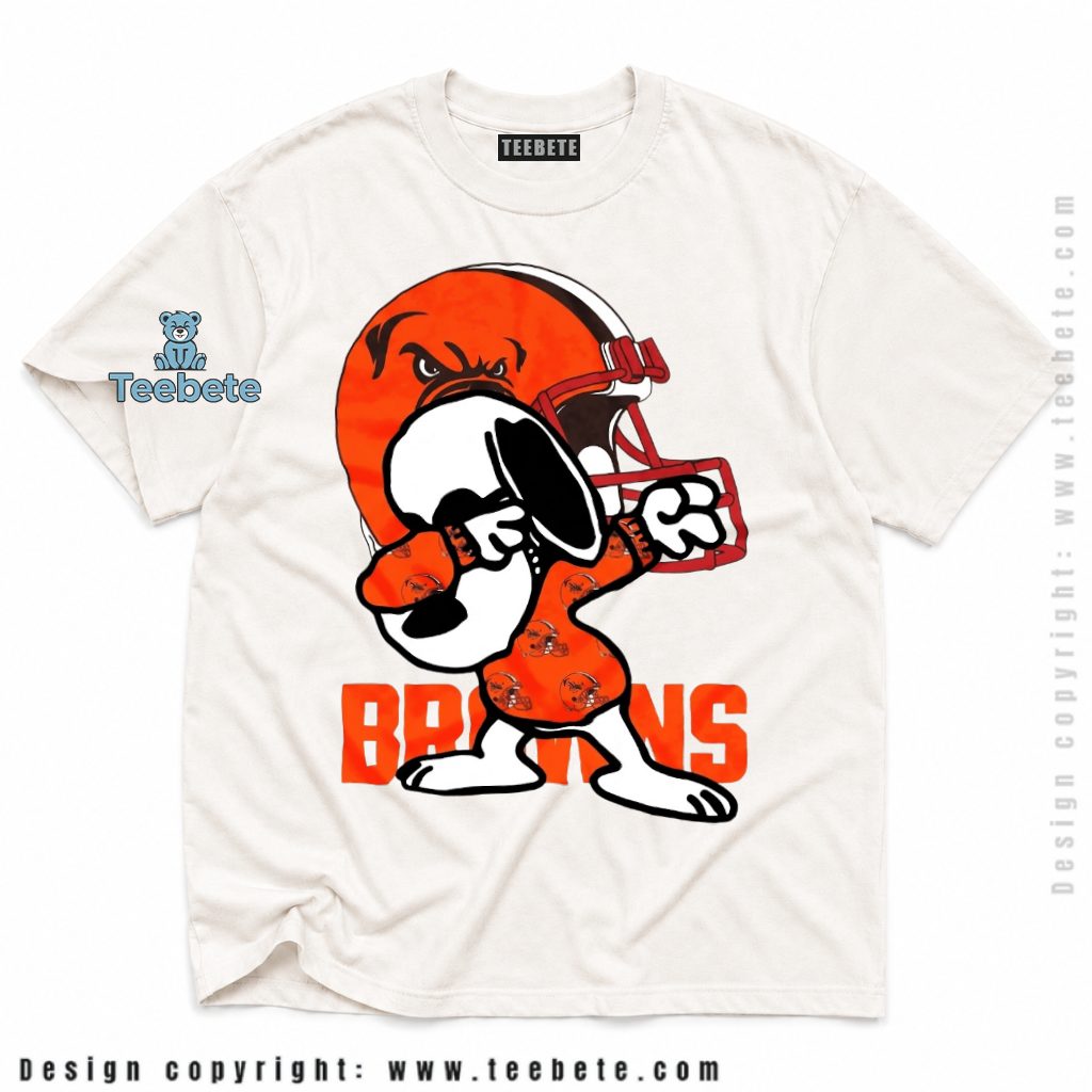 Cleveland Browns Snoopy Dabbing Helmet Shirt
