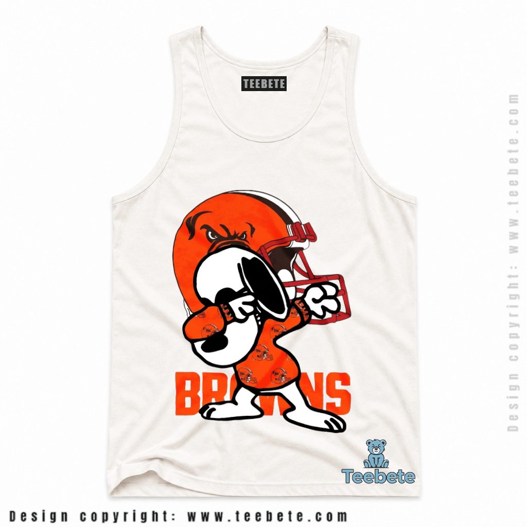 Cleveland Browns Snoopy Dabbing Helmet Tanktop Cleveland Browns Snoopy Dabbing Helmet Tanktop