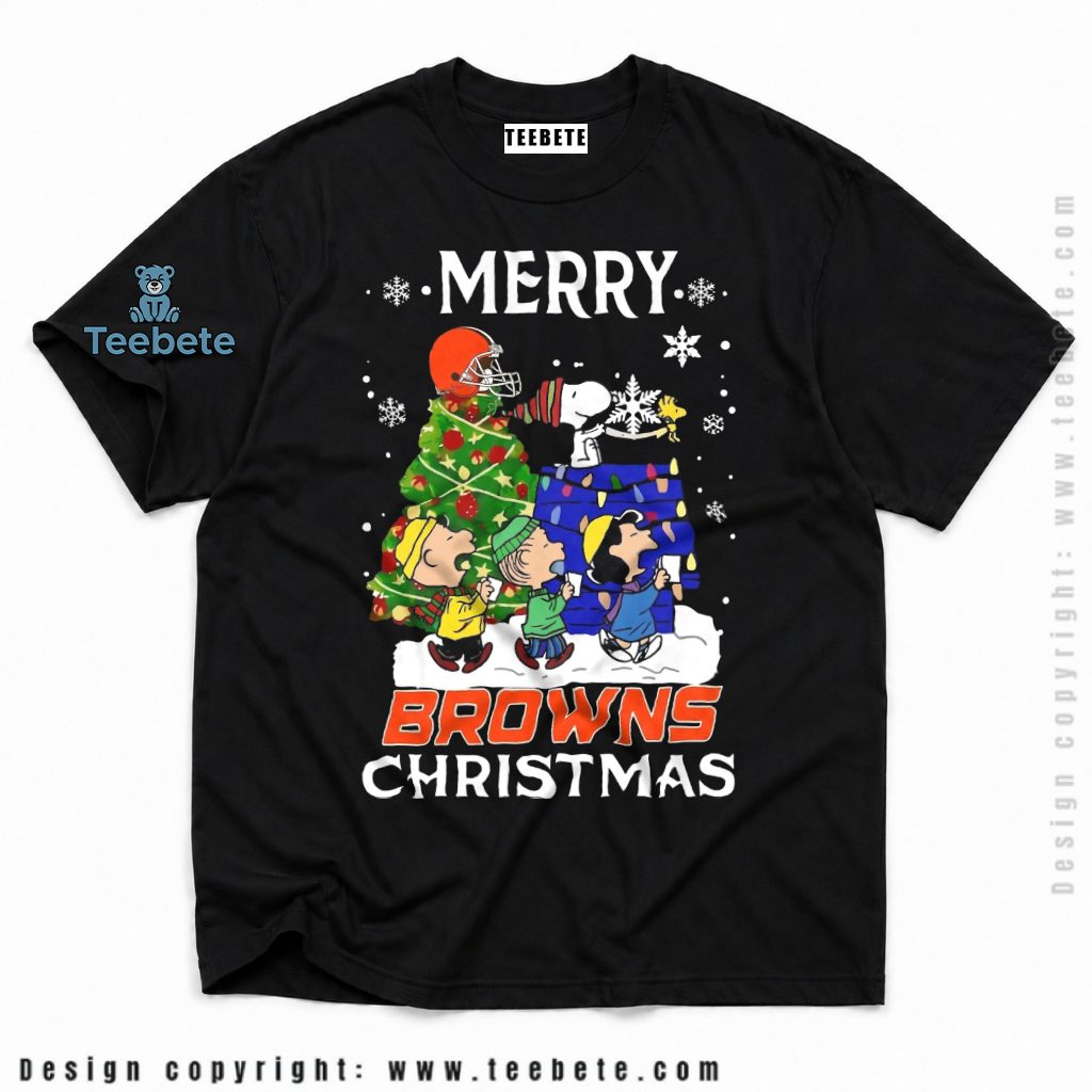 Cleveland Browns Snoopy Doghouse Christmas Shirt