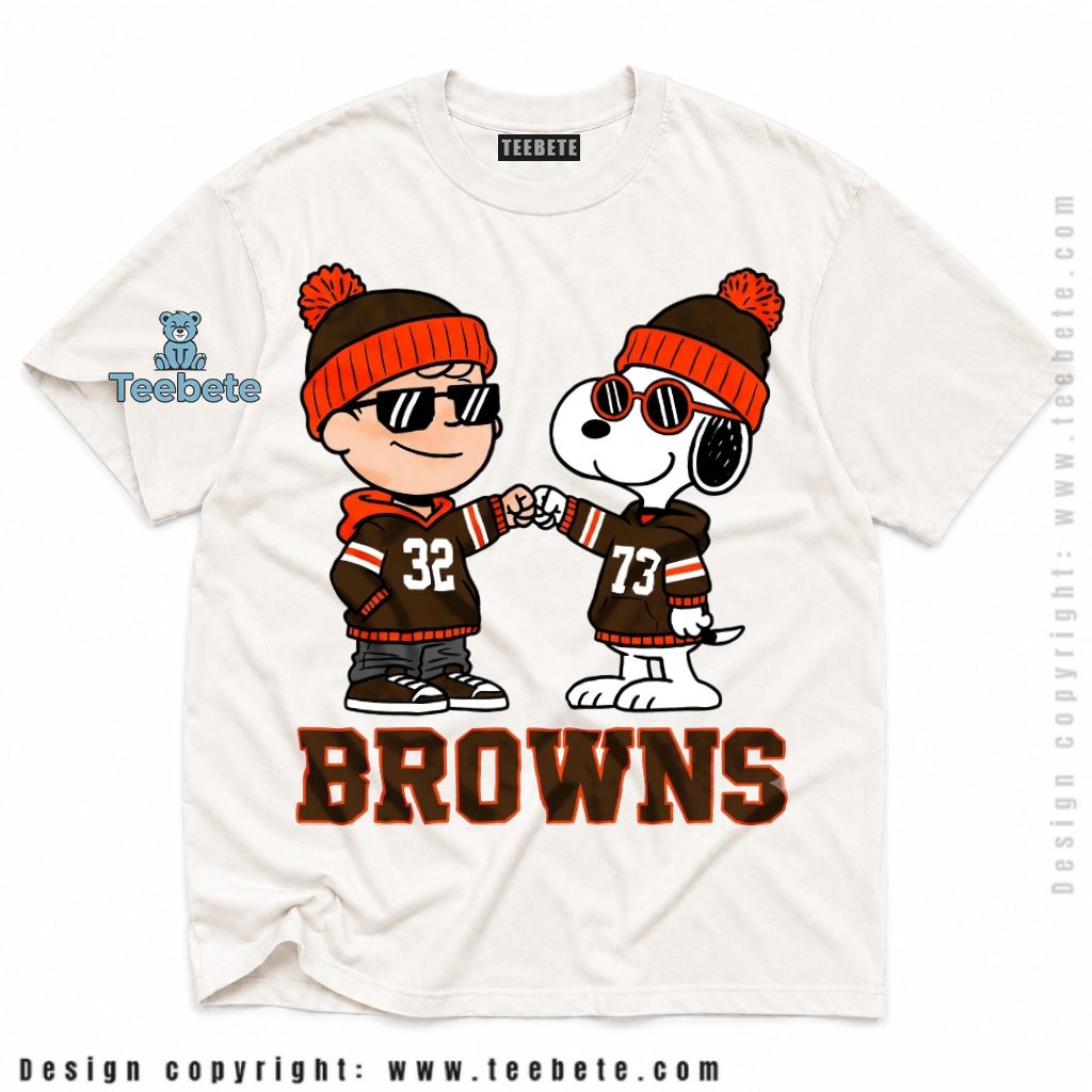 Cleveland Browns Snoopy Fist Bump Fan Shirt