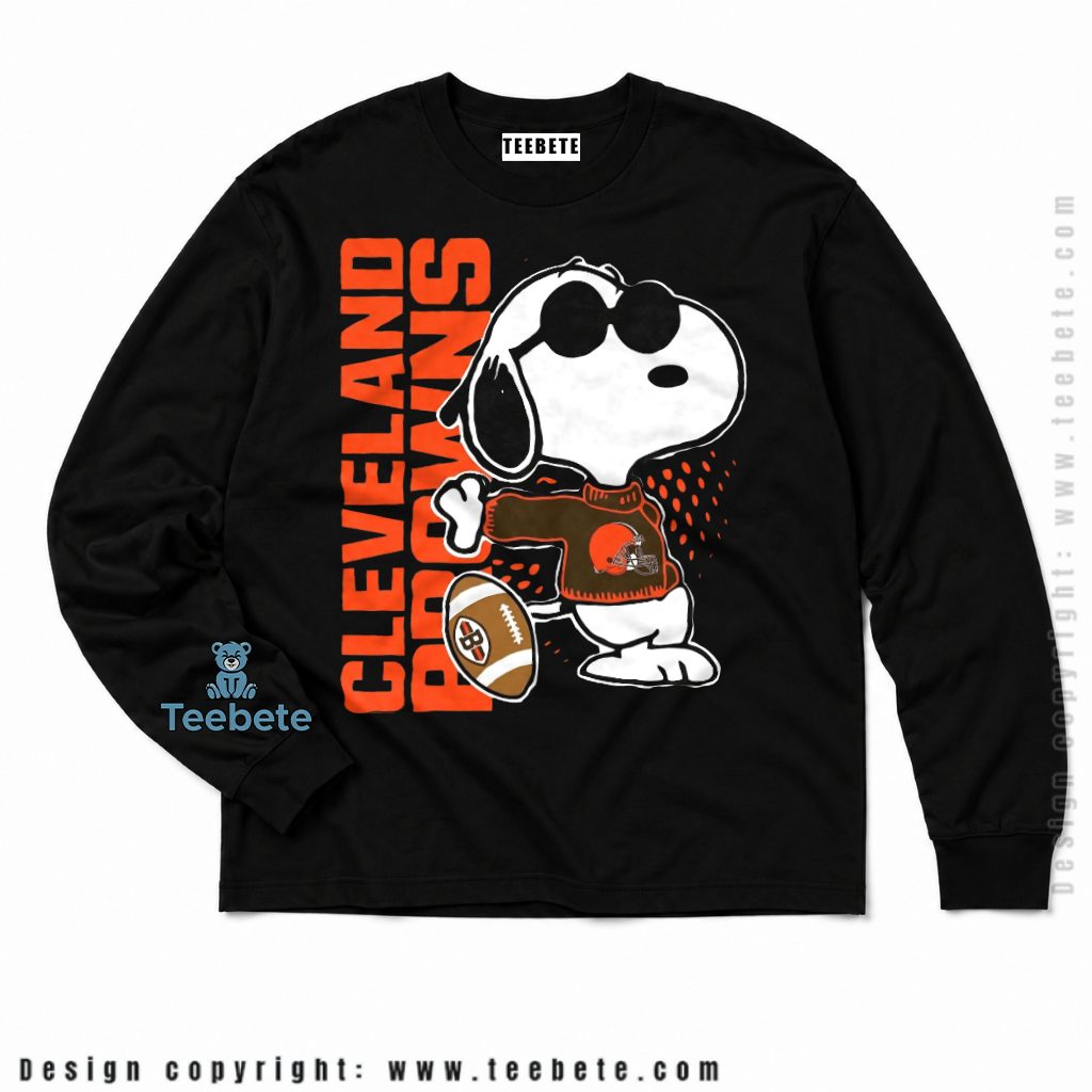 Cleveland Browns Snoopy Sunglasses Football Long Sleeve Cleveland Browns Snoopy Sunglasses Football Long Sleeve