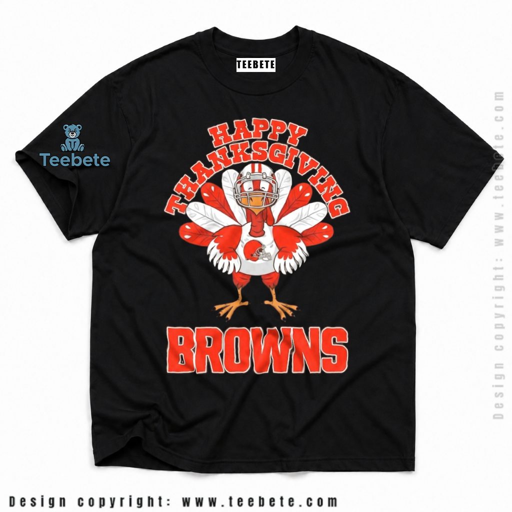 Cleveland Browns Turkey Happy Thanksgiving Shirt