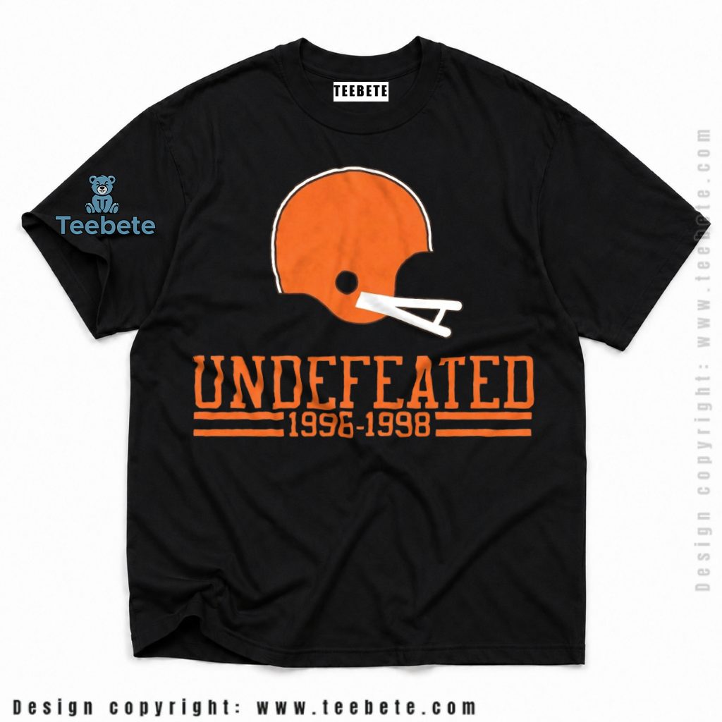 Cleveland Browns Undefeated Helmet 1996 1998 Shirt