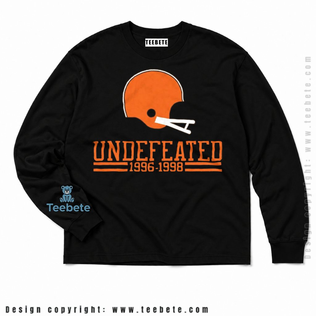 Cleveland Browns Undefeated Helmet 1996 1998 Long Sleeve Cleveland Browns Undefeated Helmet 1996 1998 Long Sleeve