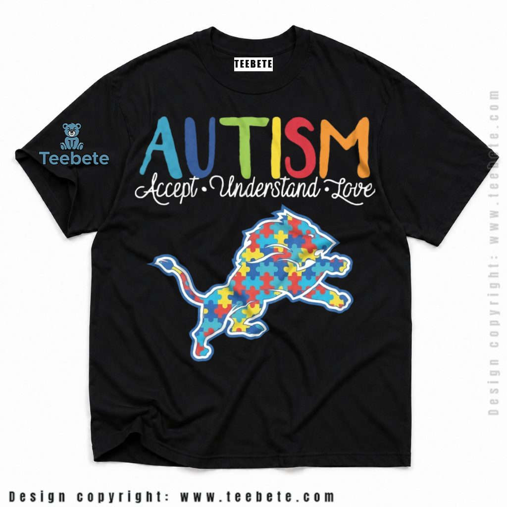 Detroit Lions Autism Accept Understand Shirt