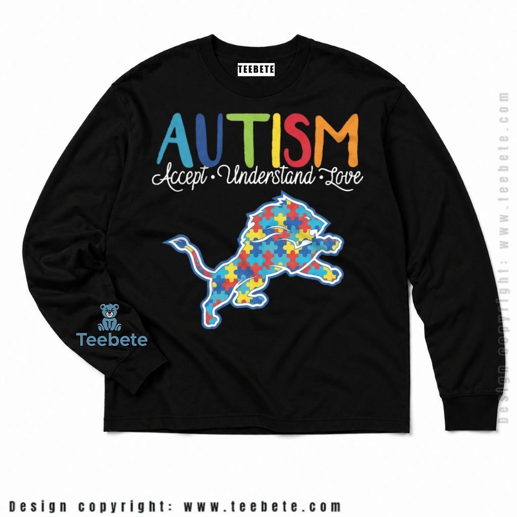 Detroit Lions Autism Accept Understand Long Sleeve Detroit Lions Autism Accept Understand Long Sleeve