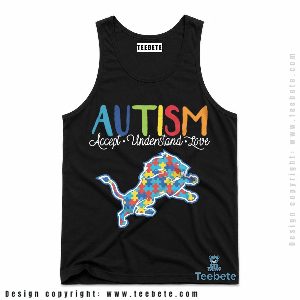 Detroit Lions Autism Accept Understand Tanktop Detroit Lions Autism Accept Understand Tanktop