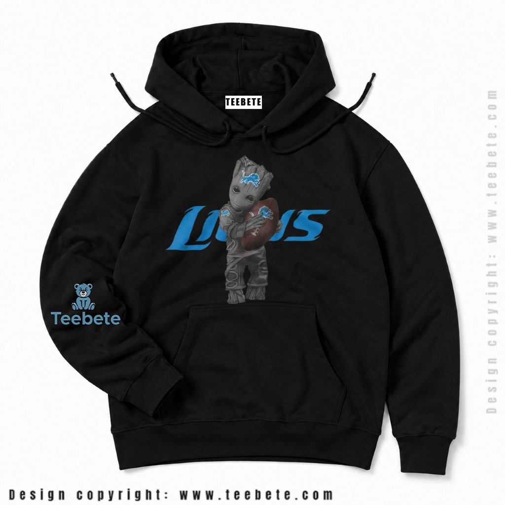 Detroit Lions Baby Groot Football Hoodie Detroit Lions Baby Groot Football Hoodie