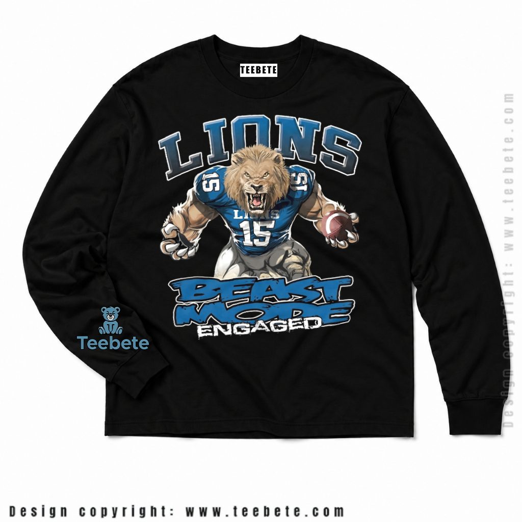 Detroit Lions Beast Mode Engaged Long Sleeve Detroit Lions Beast Mode Engaged Long Sleeve