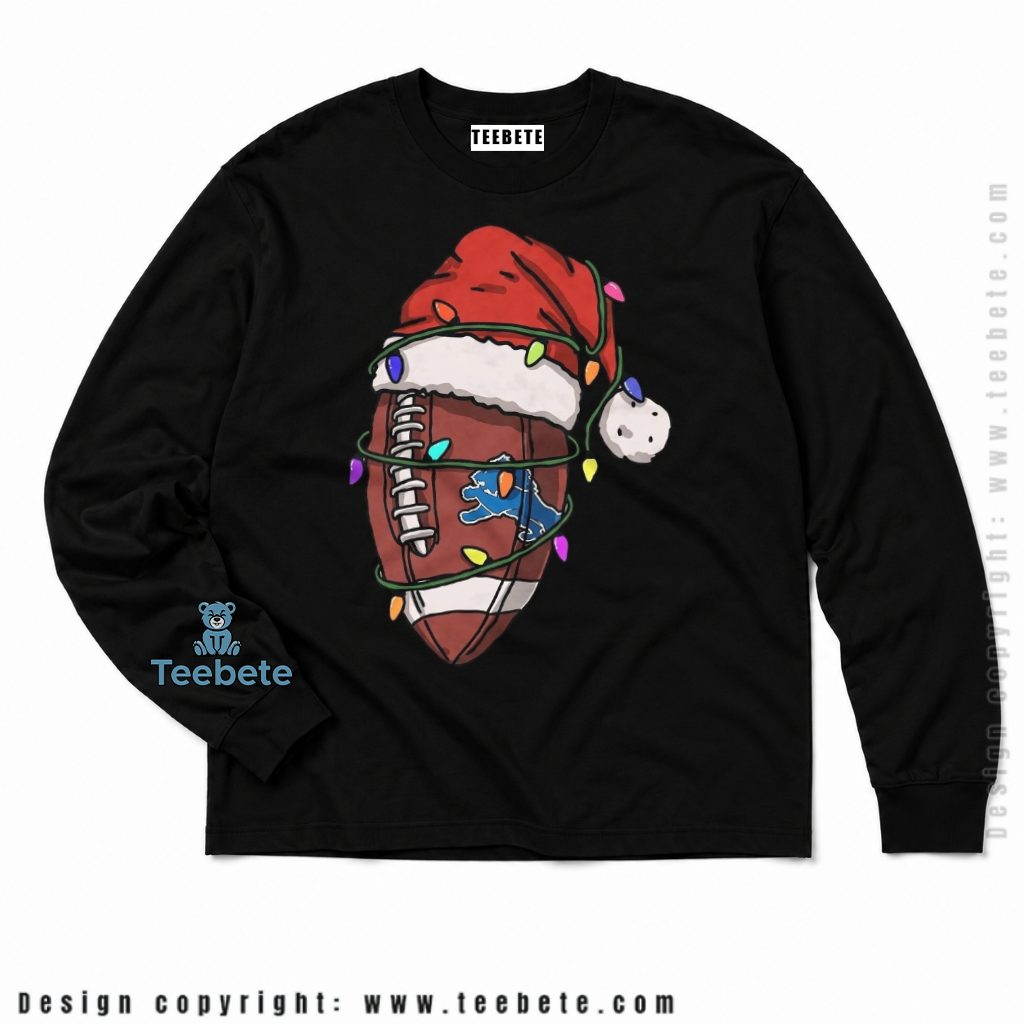 Detroit Lions Football Christmas Lights Long Sleeve Detroit Lions Football Christmas Lights Long Sleeve
