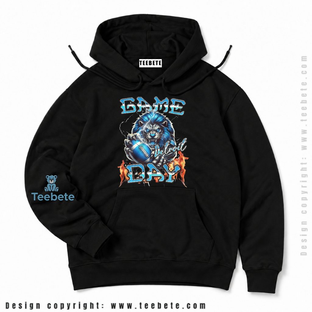 Detroit Lions Game Day Lightning Hoodie Detroit Lions Game Day Lightning Hoodie