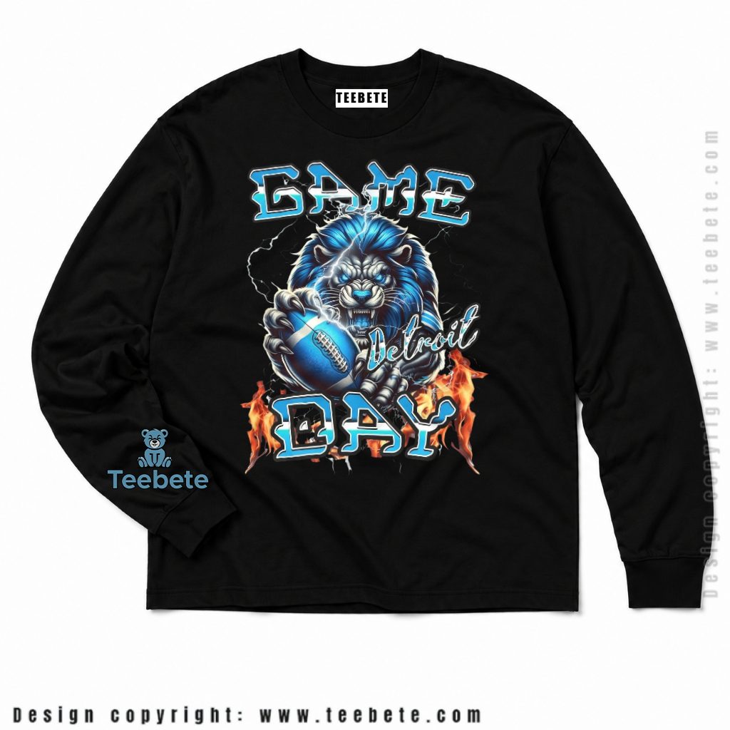 Detroit Lions Game Day Lightning Long Sleeve Detroit Lions Game Day Lightning Long Sleeve