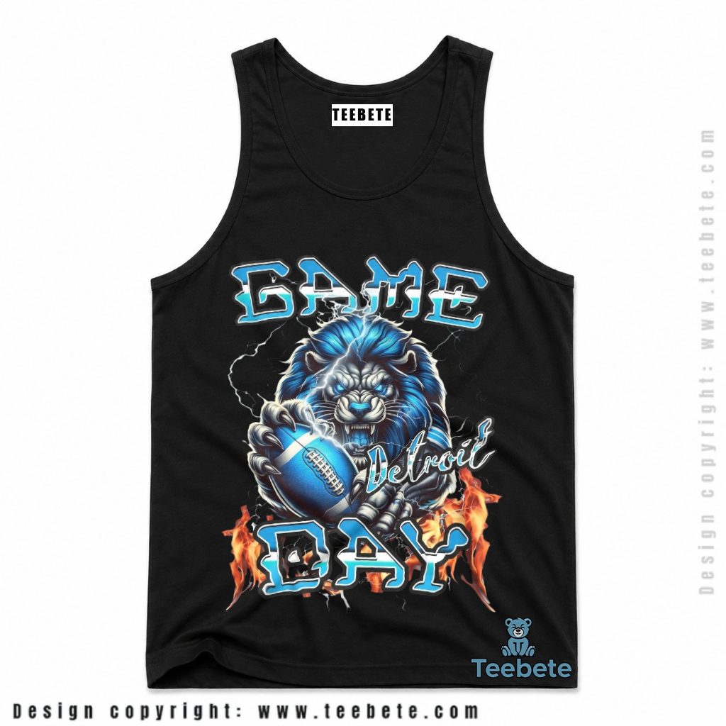 Detroit Lions Game Day Lightning Tanktop Detroit Lions Game Day Lightning Tanktop