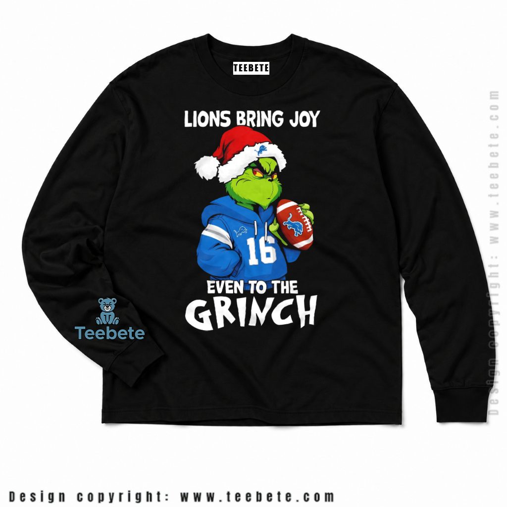 Detroit Lions Grinch Bring Joy Long Sleeve Detroit Lions Grinch Bring Joy Long Sleeve