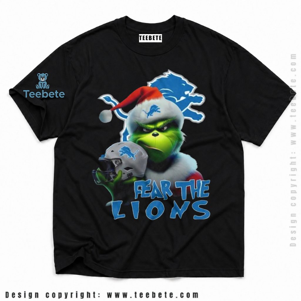 Detroit Lions Grinch Fear The Helmet Shirt